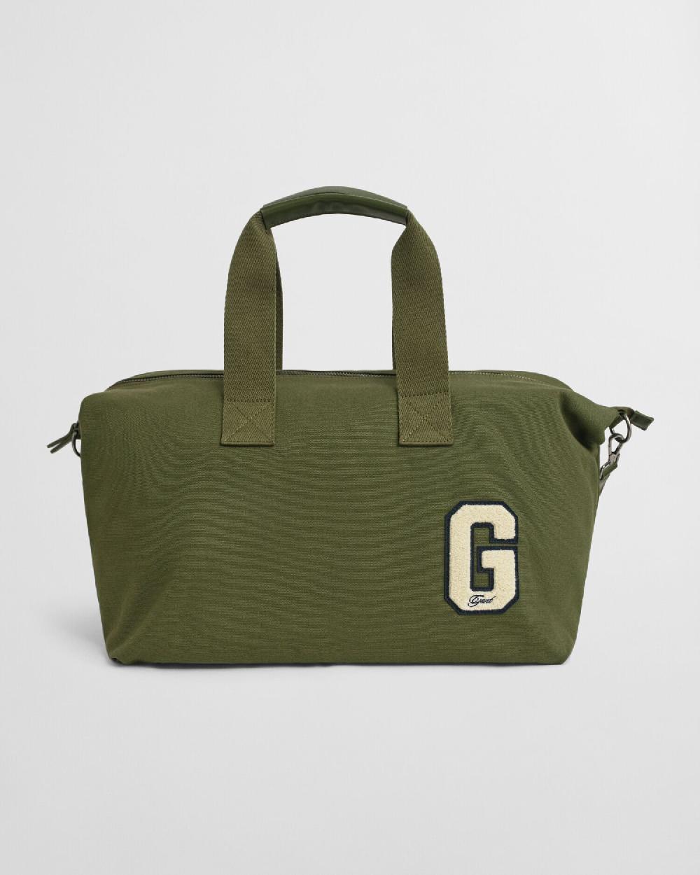 Gant G Badge Cotton Canvas Duffel Bag Moss Green