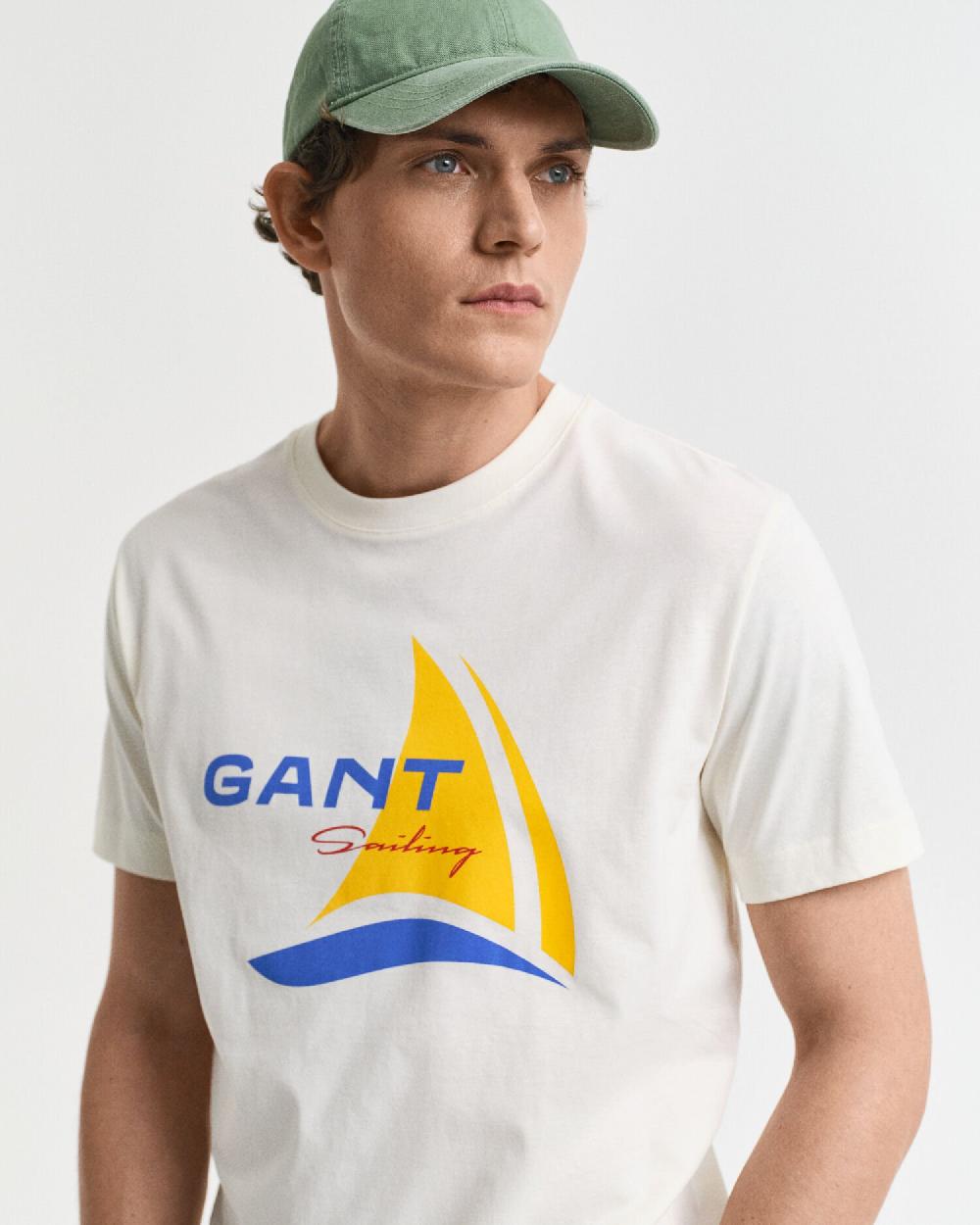 Gant GANT Sailing Graphic T-Shirt Cream