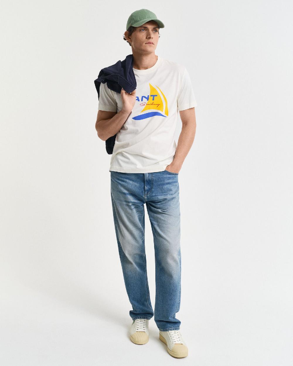 Gant GANT Sailing Graphic T-Shirt Cream