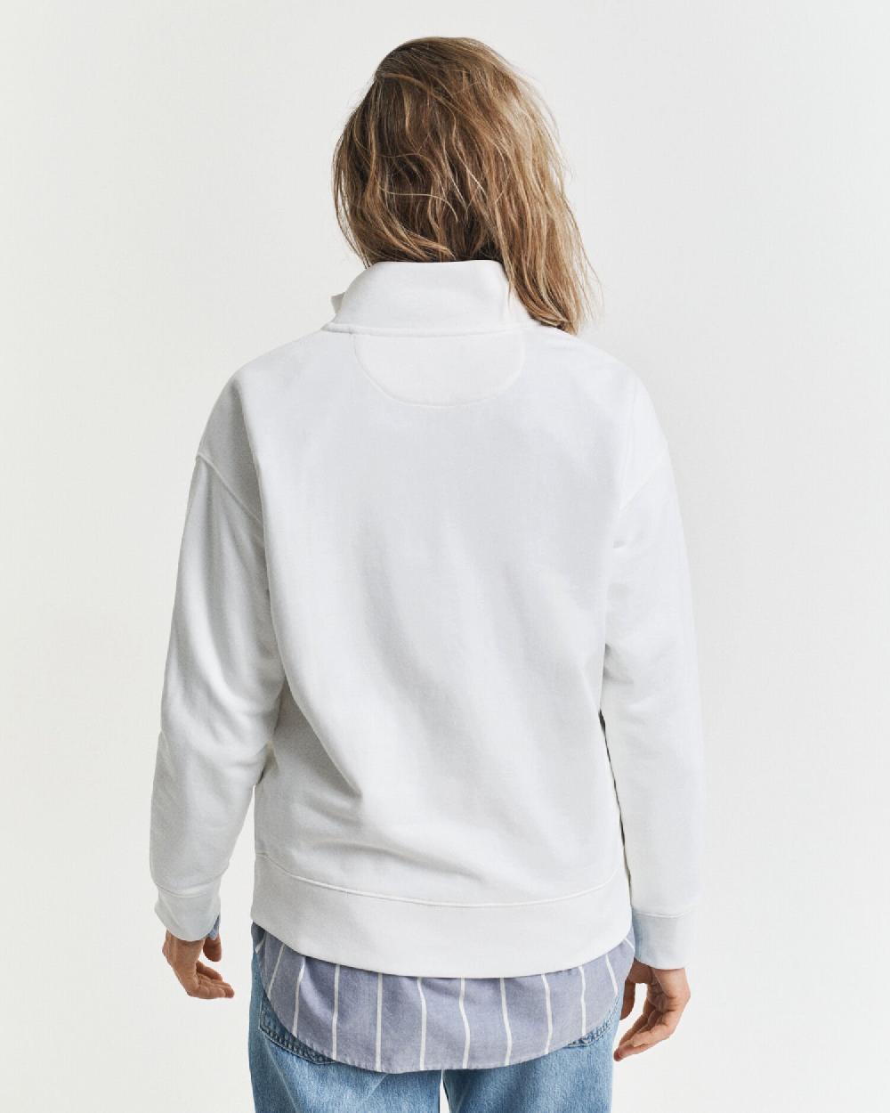 Gant Graphic Half-Zip Sweatshirt Eggshell