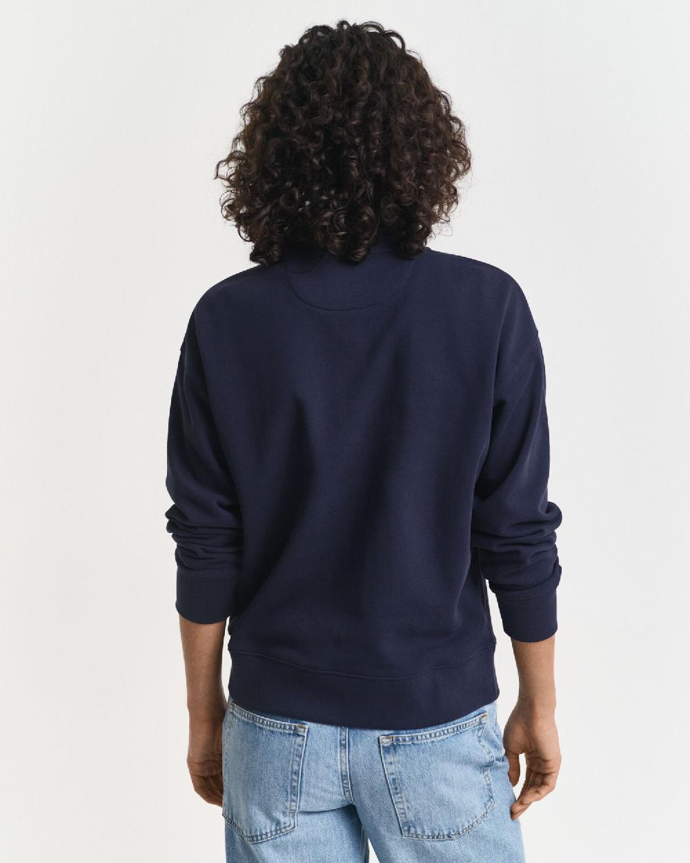 Gant Graphic Half-Zip Sweatshirt Evening Blue