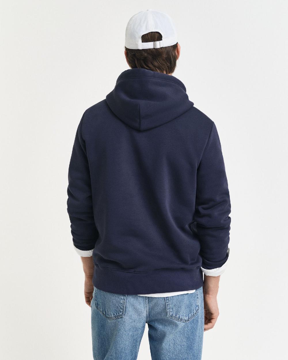 Gant Graphic Hoodie Evening Blue