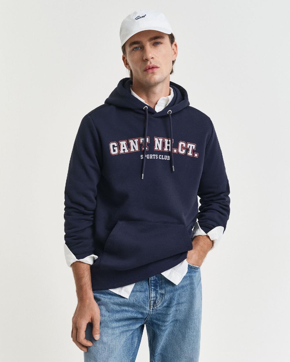 gant Graphic Hoodie evening blue