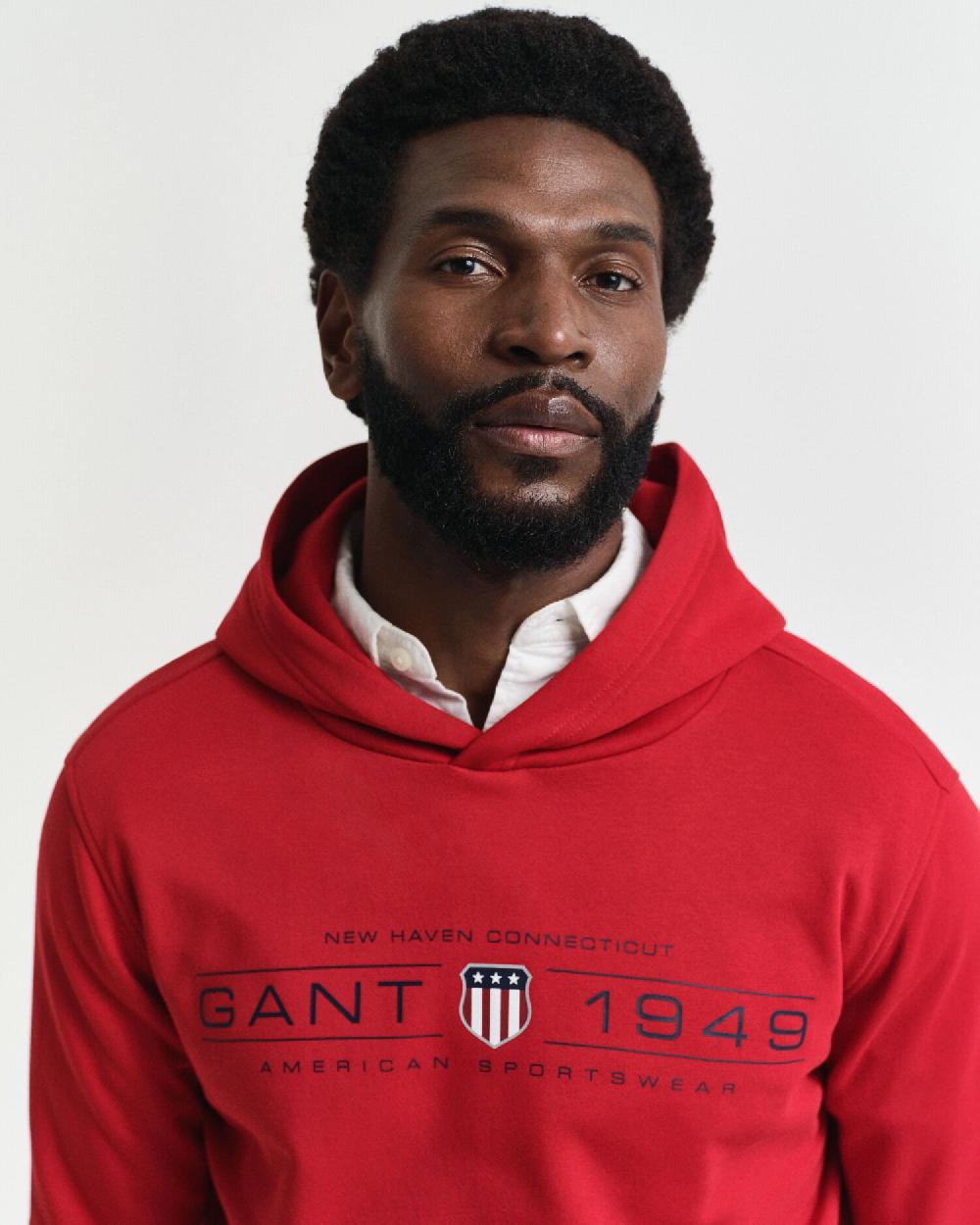 Gant Graphic Hoodie Ruby Red