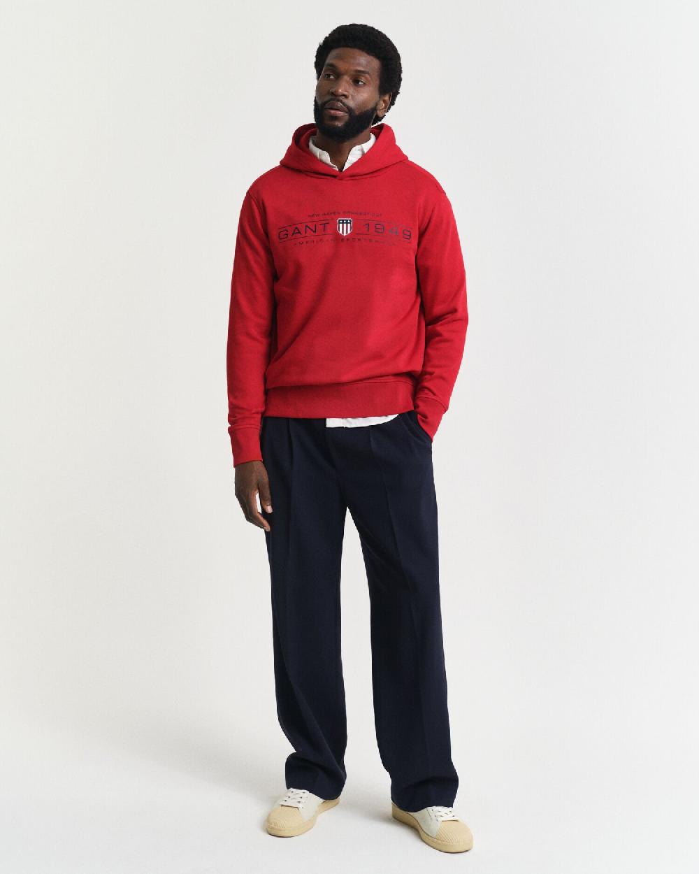 Gant Graphic Hoodie Ruby Red