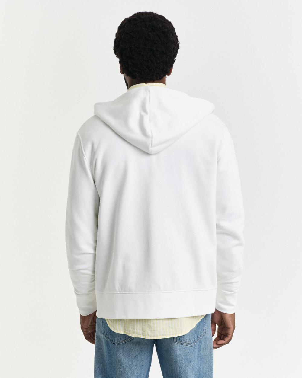 Gant Graphic Zip Hoodie Eggshell