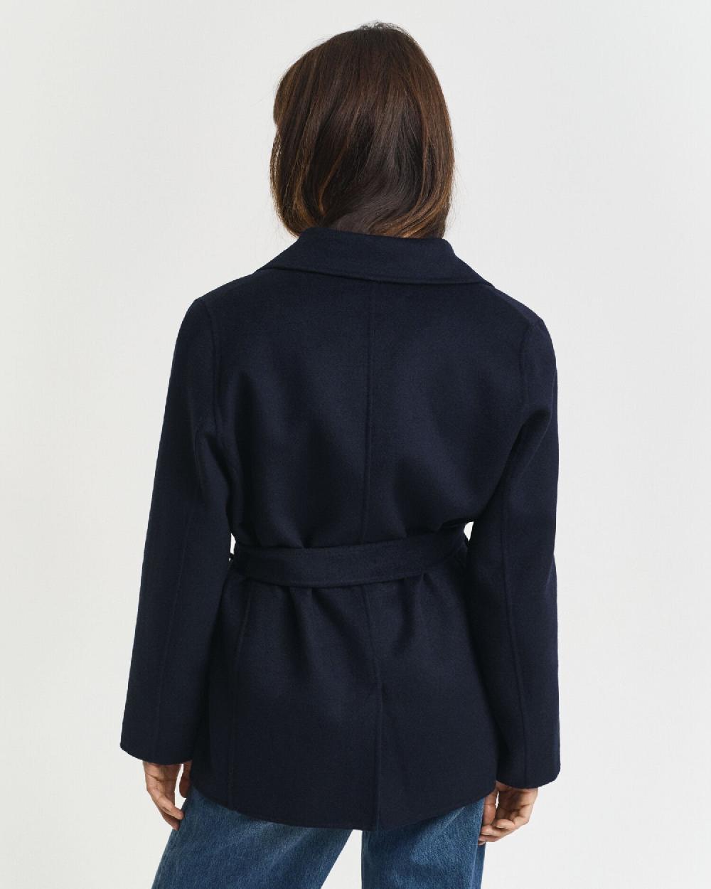 Gant Handstitched Belted Jacket Evening Blue