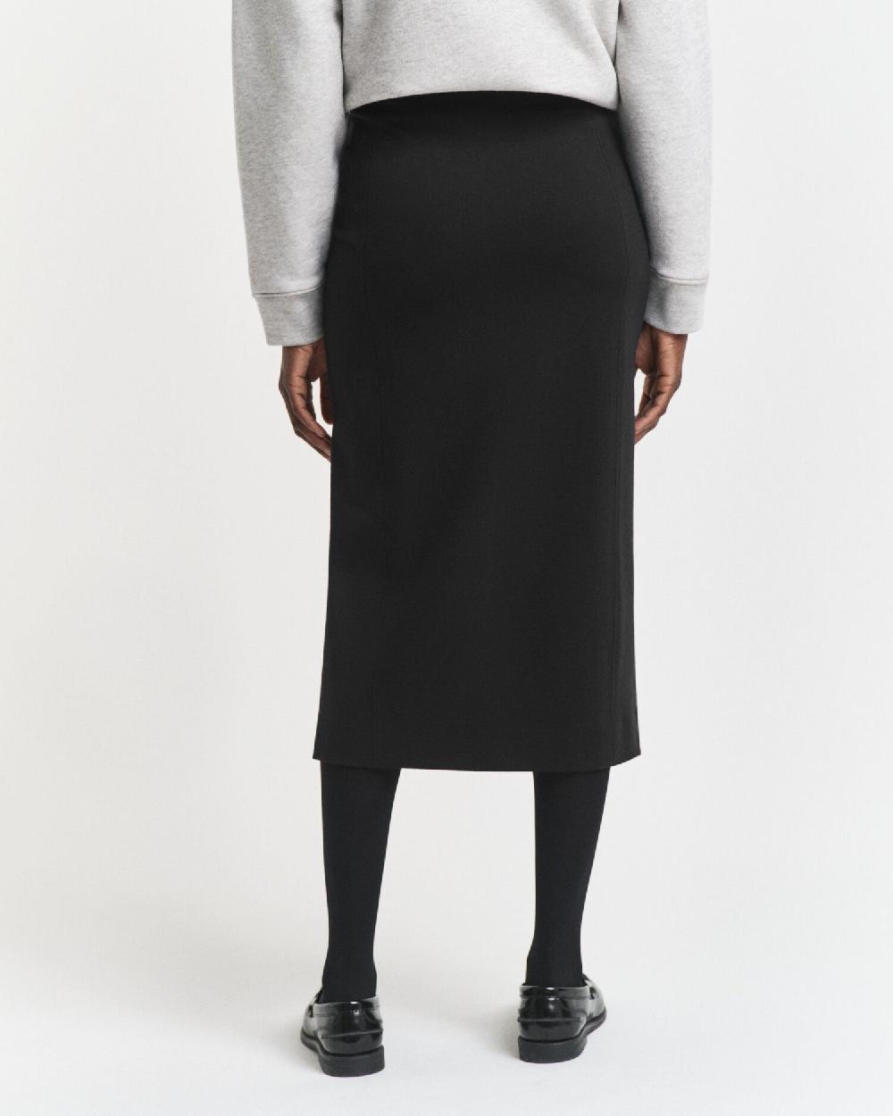 Gant Jersey Pencil Skirt Black