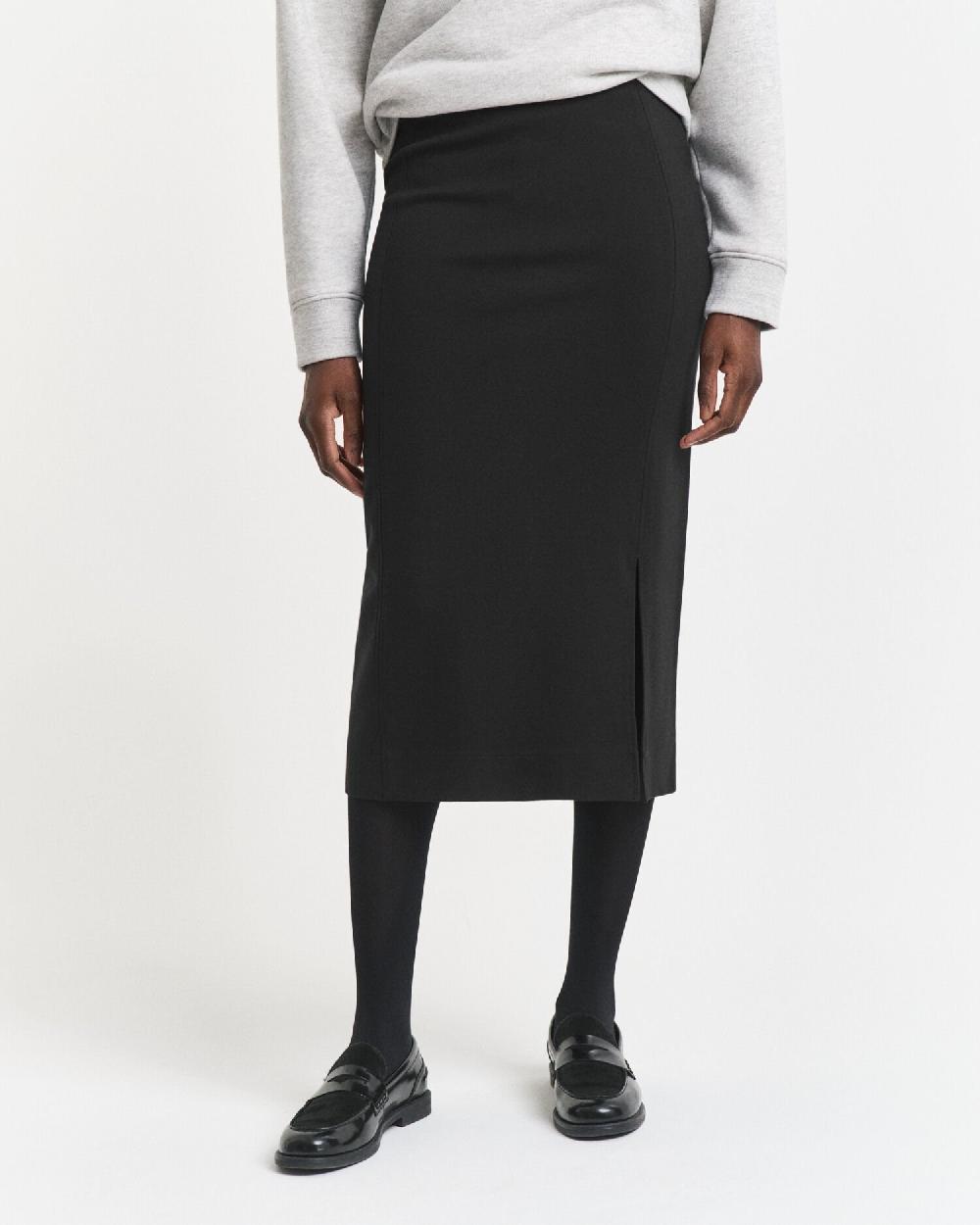 Gant Jersey Pencil Skirt Black
