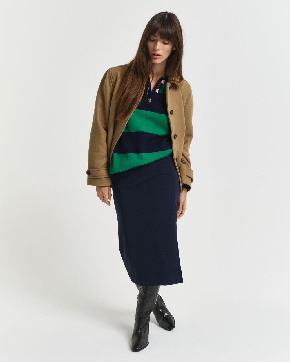 Gant Jersey Pencil Skirt Evening Blue