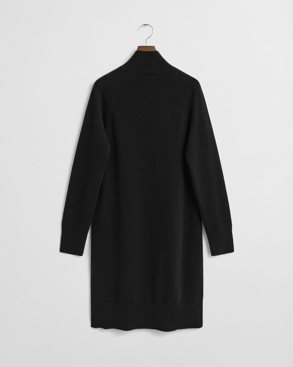 Gant Knitted Superfine Lambswool Dress Black