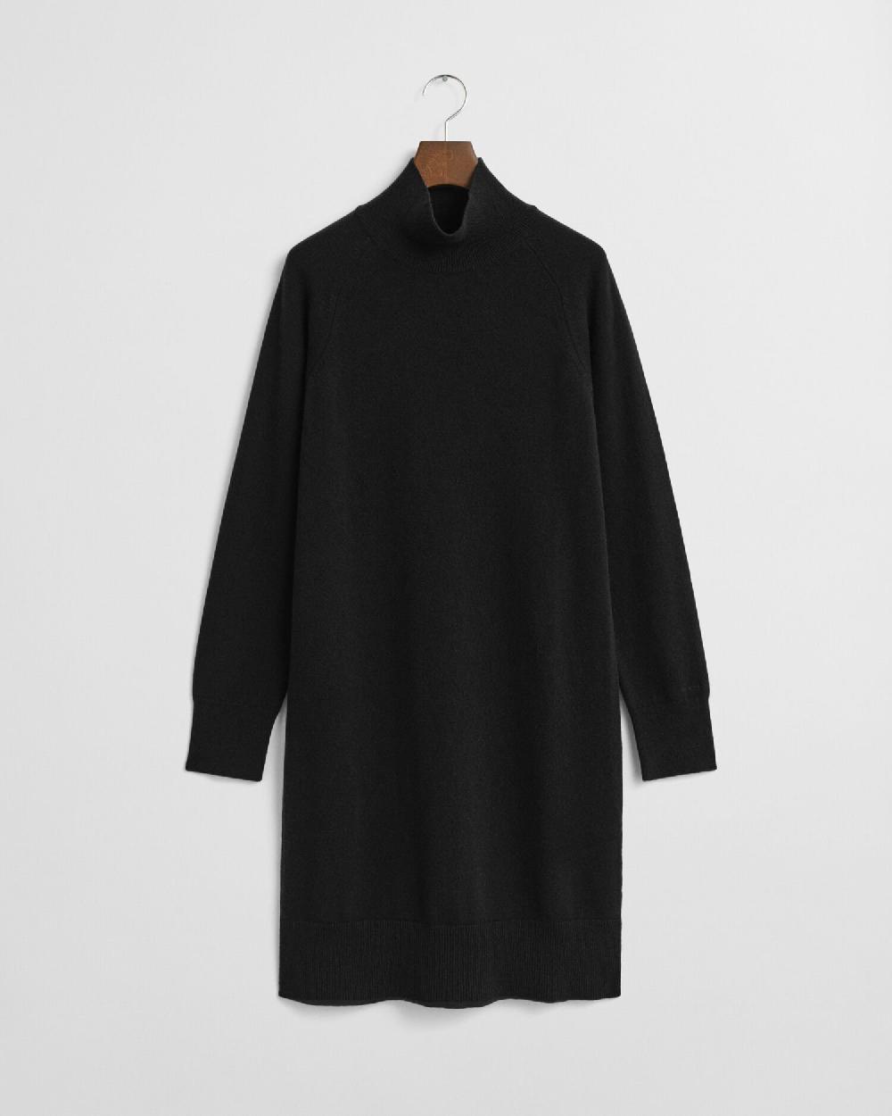 gant Knitted Superfine Lambswool Dress black