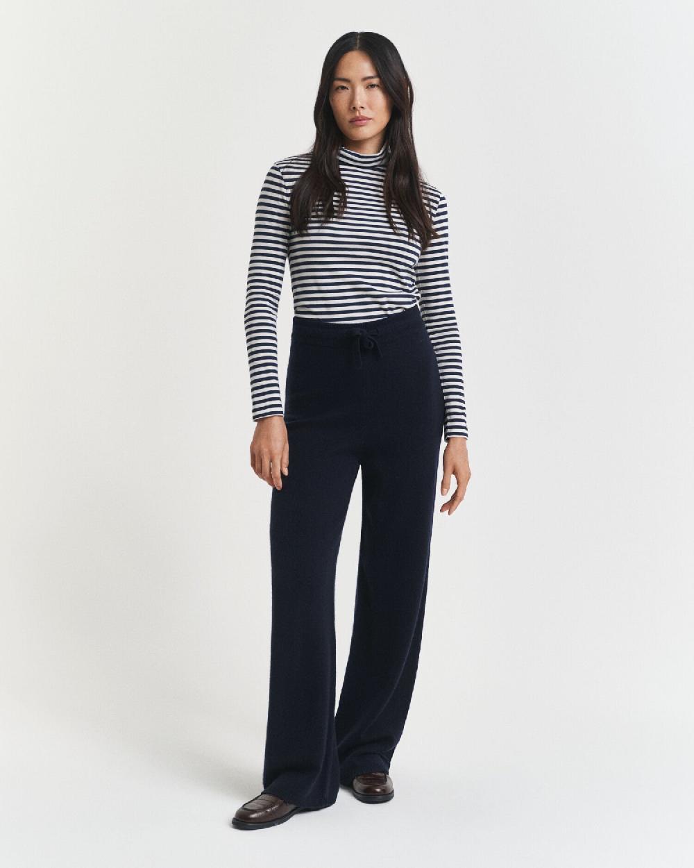 gant Knitted Wool Pants evening blue
