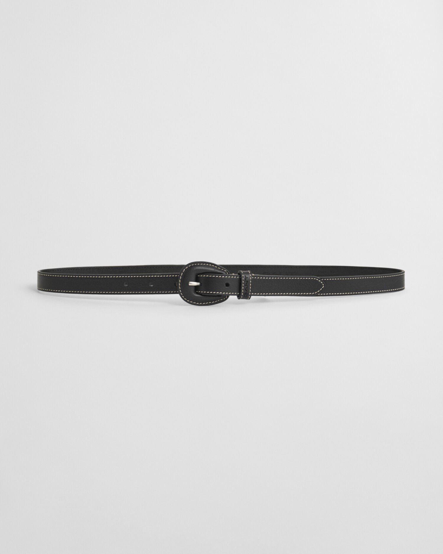 gant Leather Covered Buckle Belt black