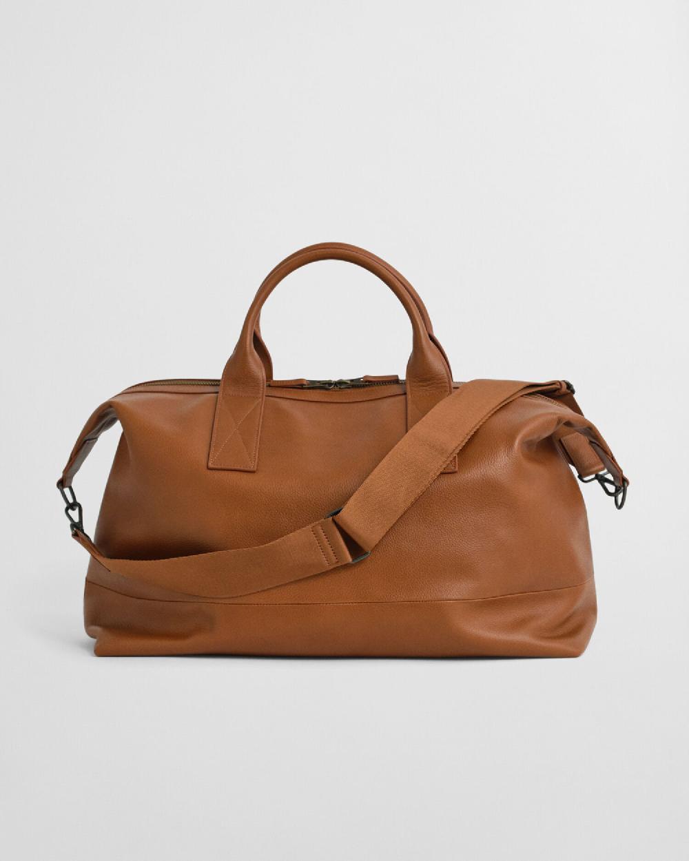 Gant Leather Duffel Bag Cognac