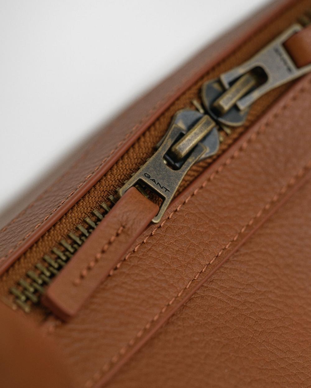 Gant Leather Duffel Bag Cognac