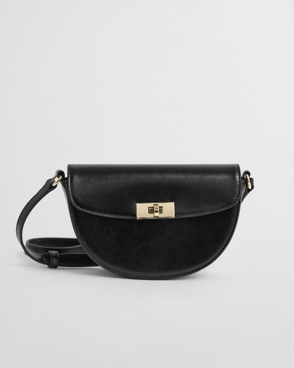 Gant Leather Shoulder Bag Black