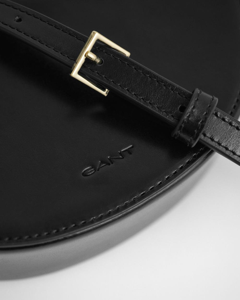 Gant Leather Shoulder Bag Black