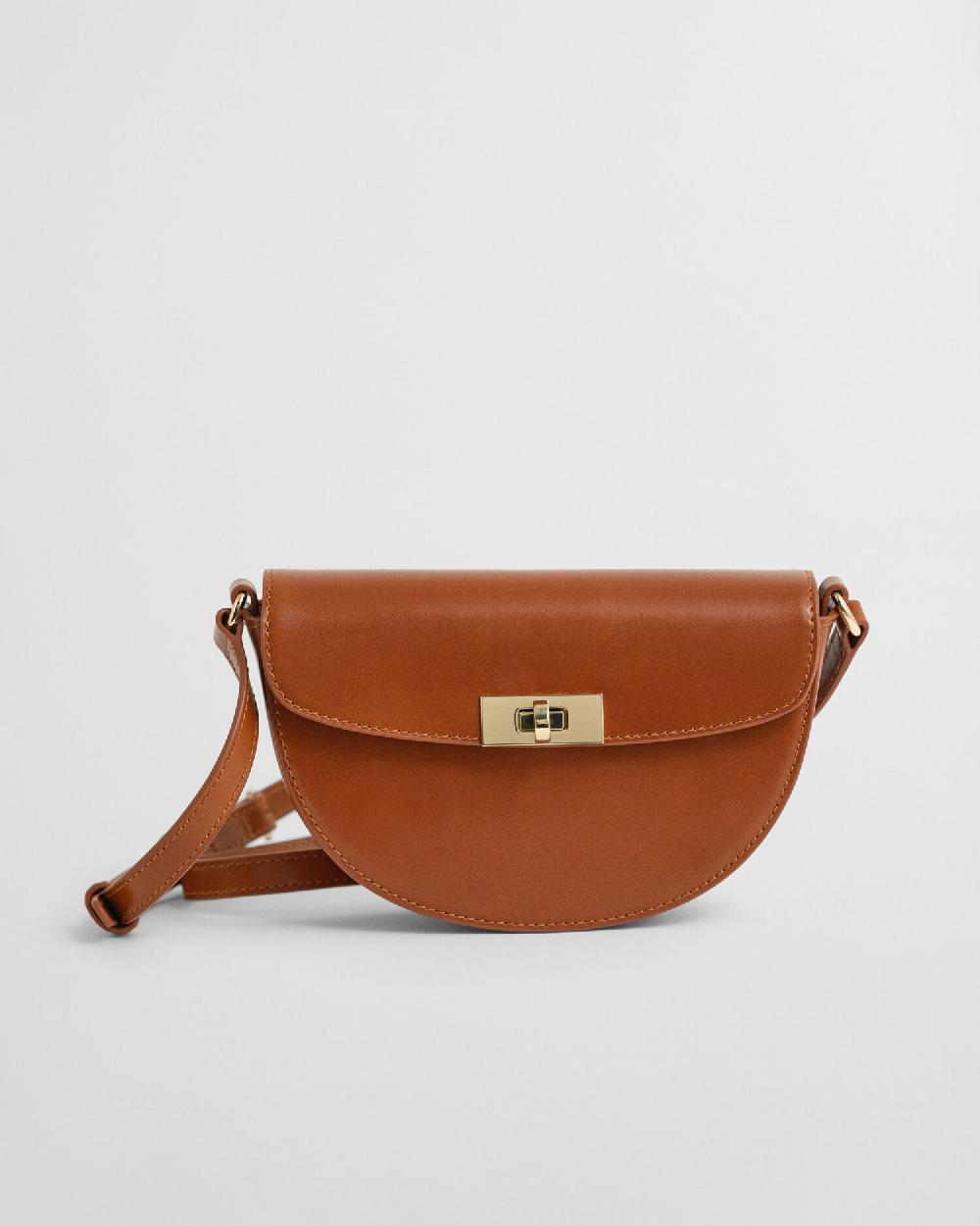 Gant Leather Shoulder Bag Cognac