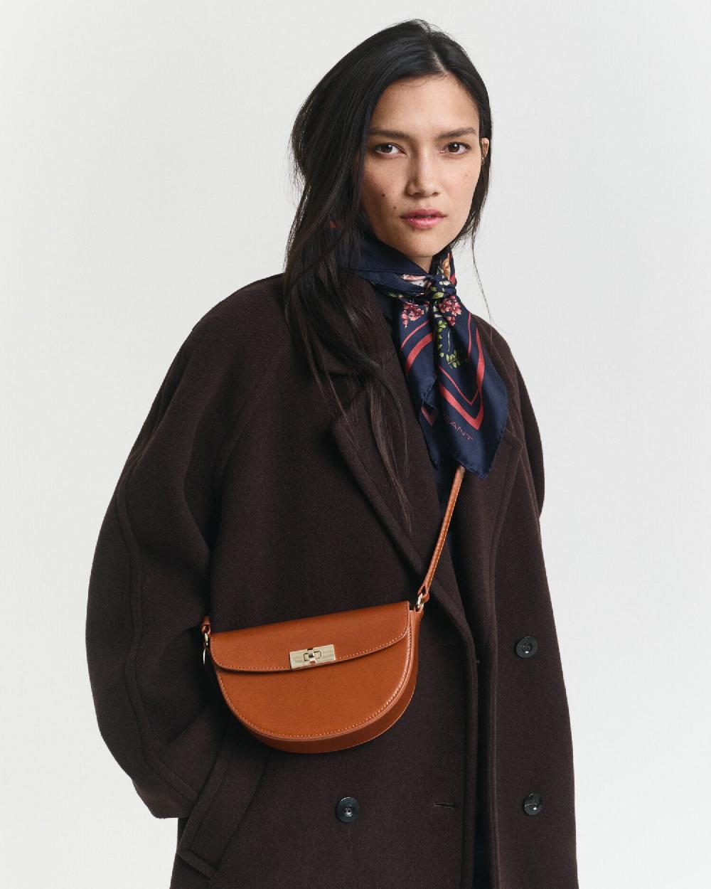 gant Leather Shoulder Bag cognac
