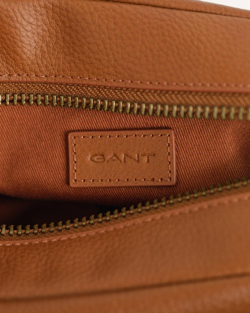 Gant Leather Toiletry Bag Cognac