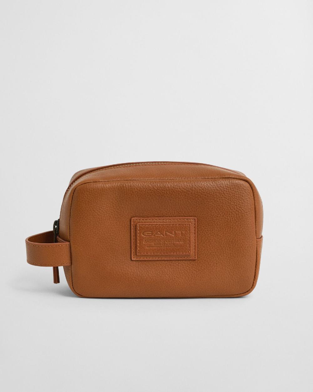 gant Leather Toiletry Bag cognac