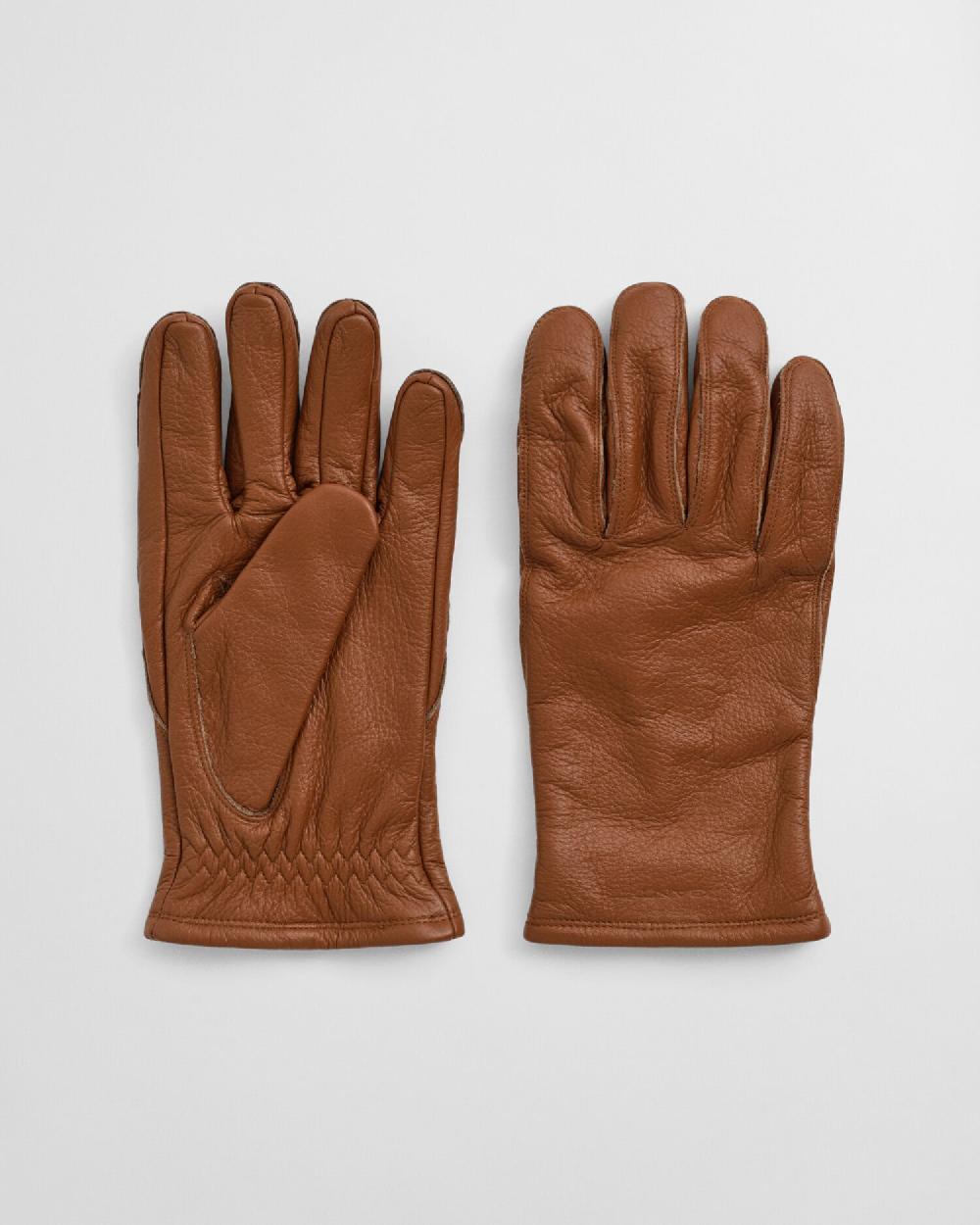 gant Leather Work Gloves cognac