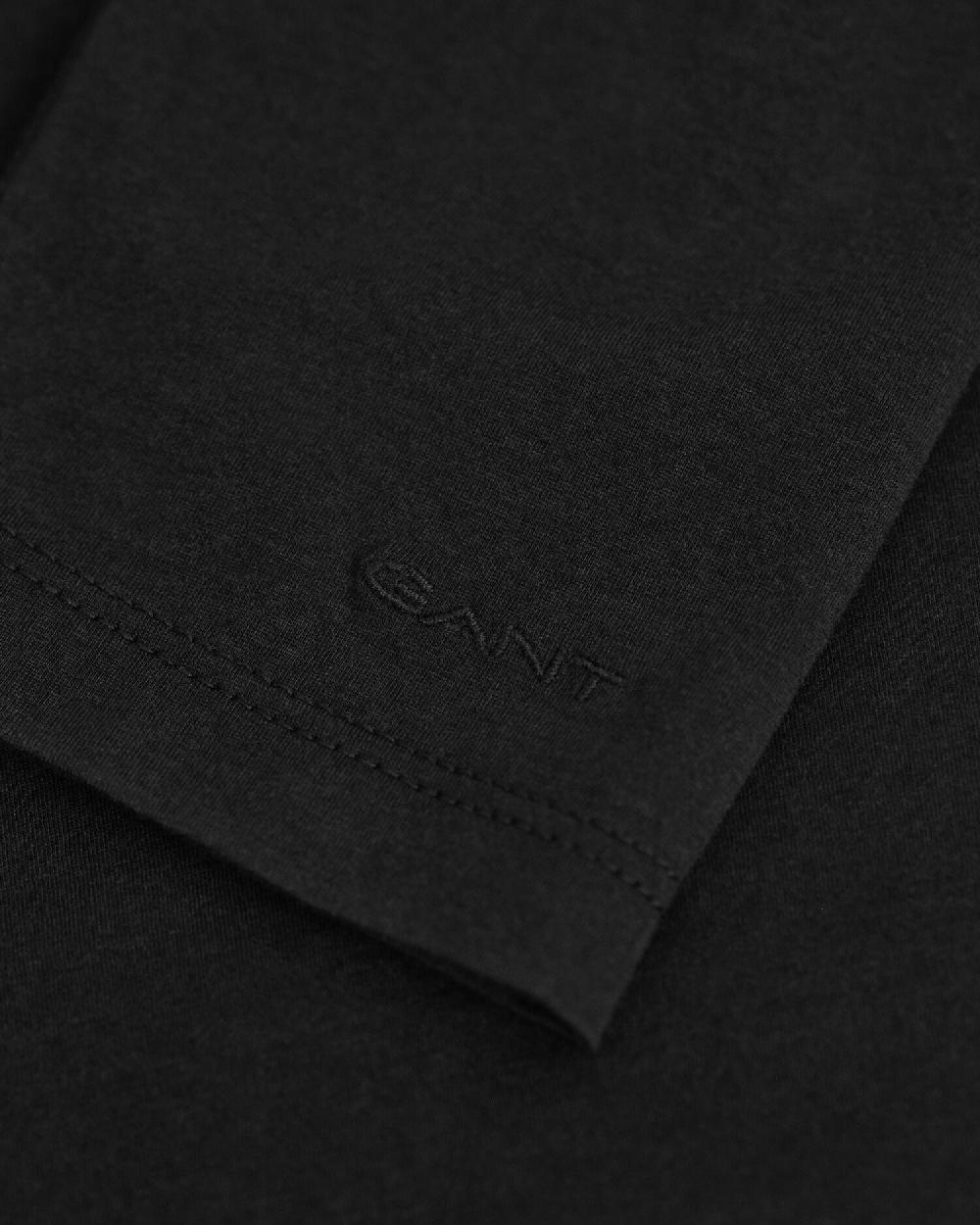 Gant Light Cotton Long Sleeve T-Shirt Black