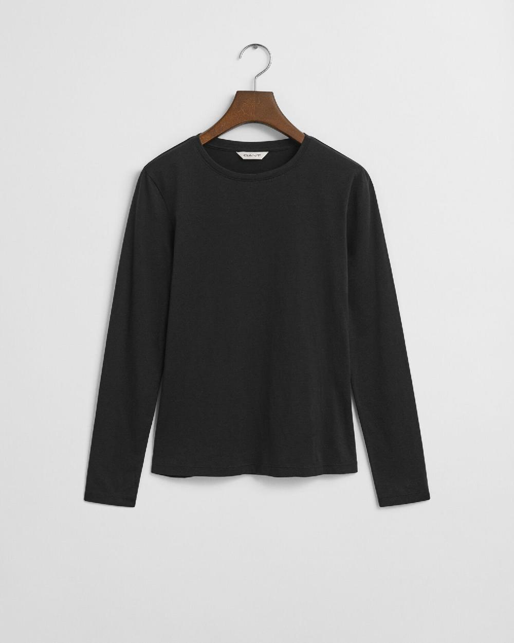 gant Light Cotton Long Sleeve T-Shirt black