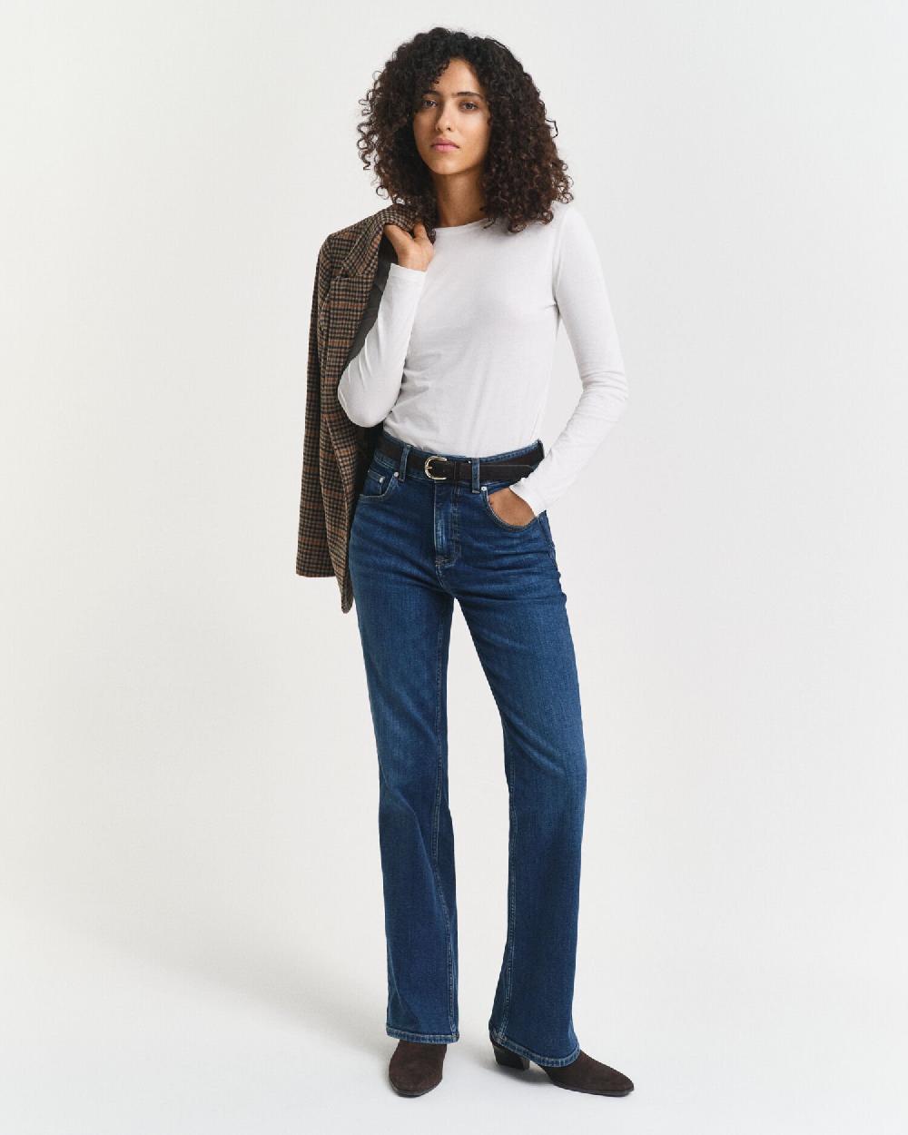 Gant Light Cotton Long Sleeve T-Shirt White