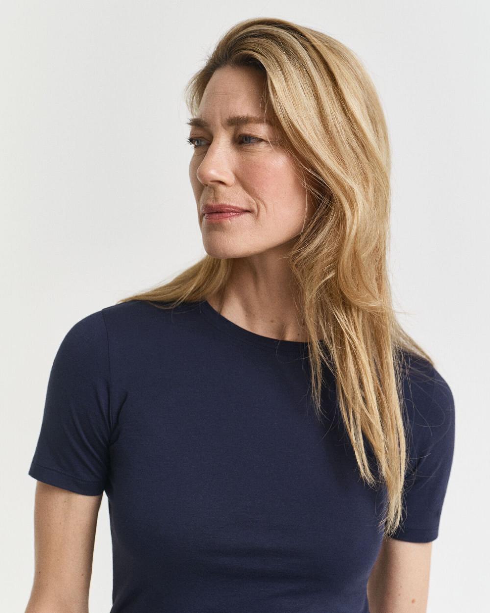 Gant Light Cotton T-Shirt Evening Blue