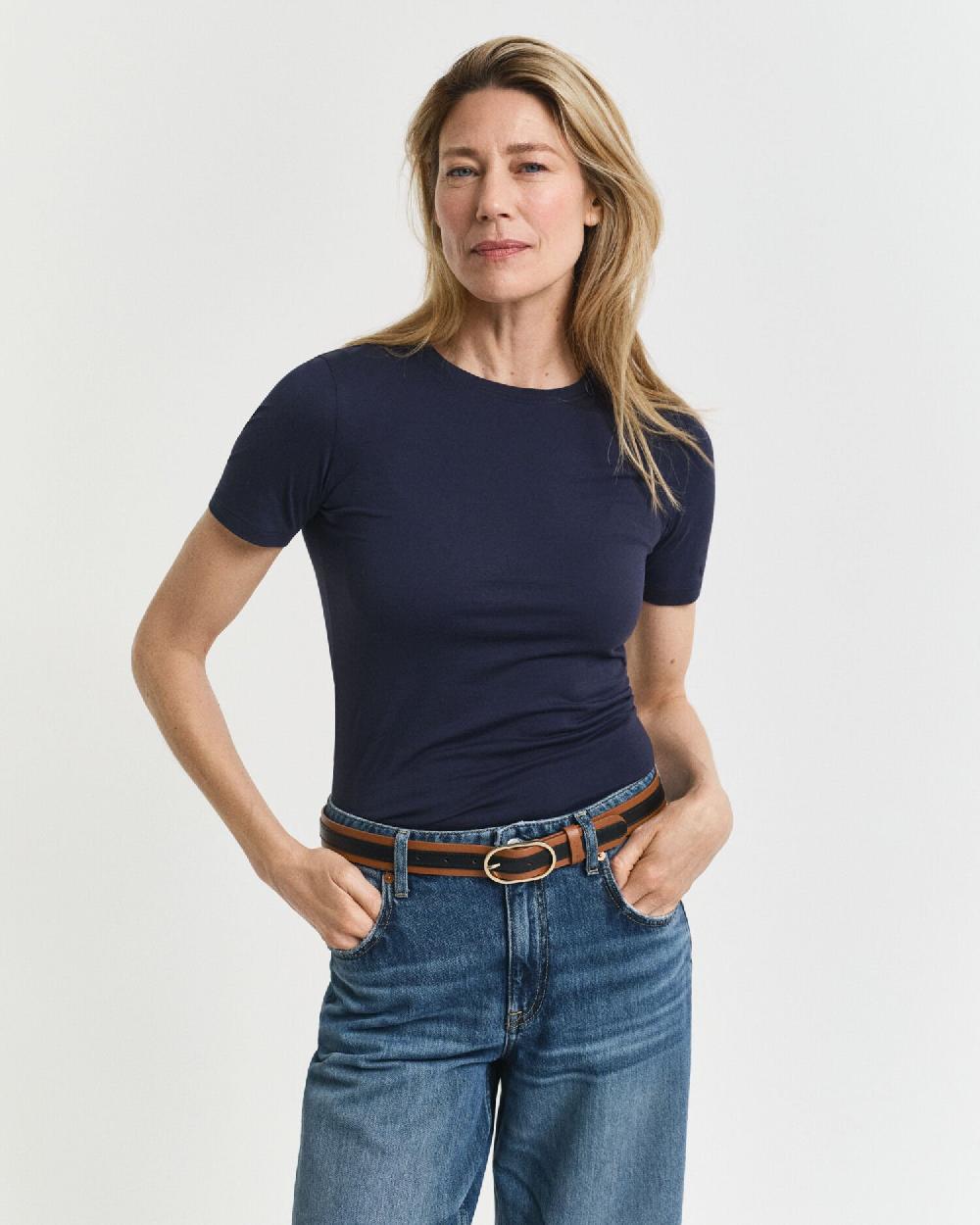 gant Light Cotton T-Shirt evening blue