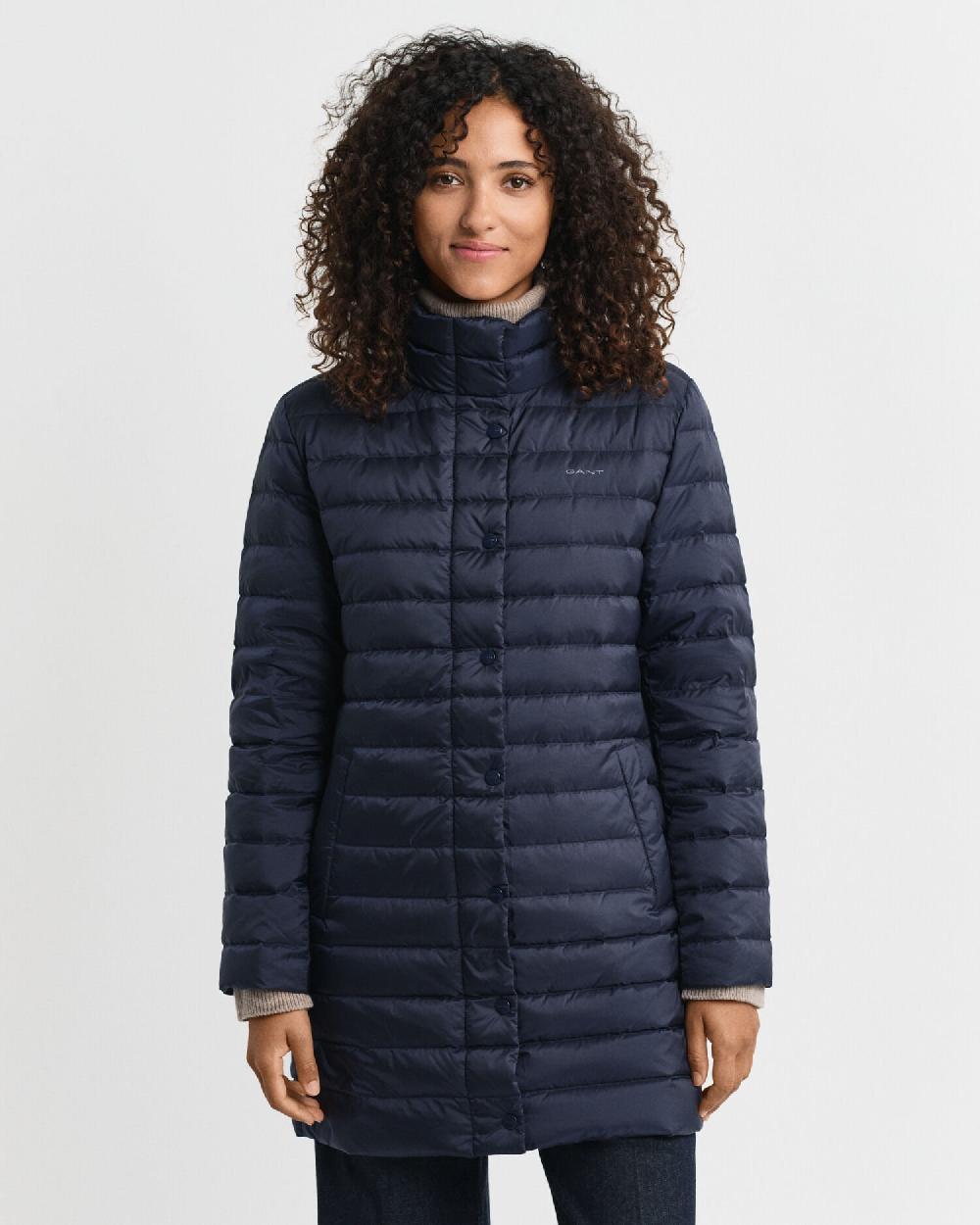 Gant Light Down Coat Evening Blue