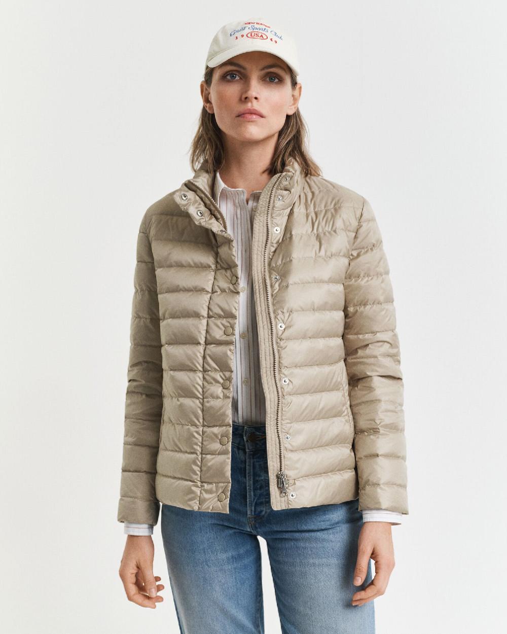 gant Light Down Jacket concrete beige