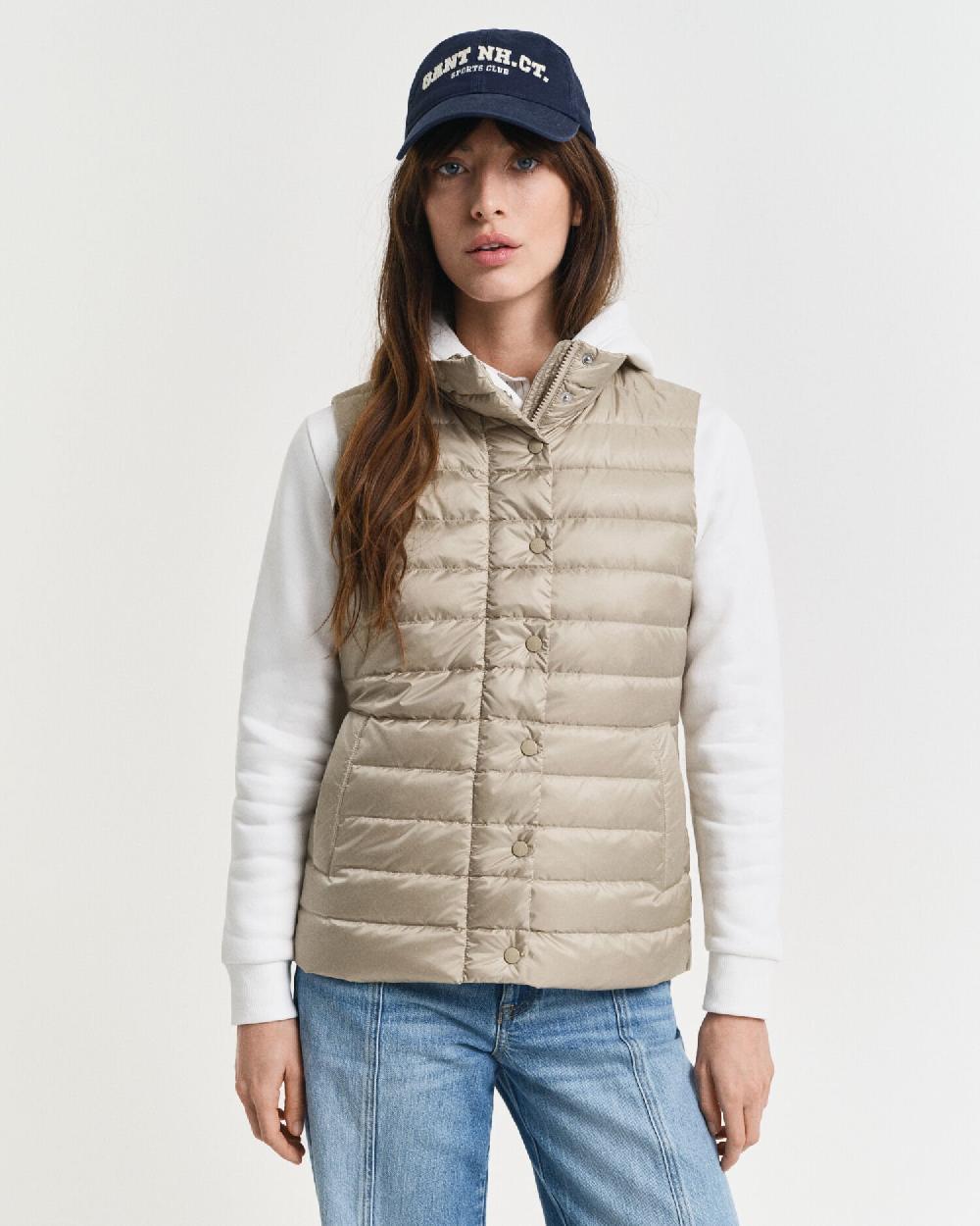 Gant Light Down Vest Concrete Beige