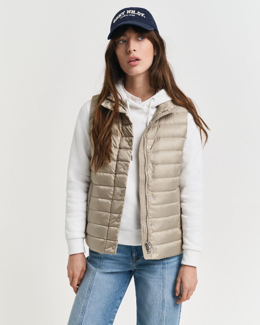 gant Light Down Vest concrete beige