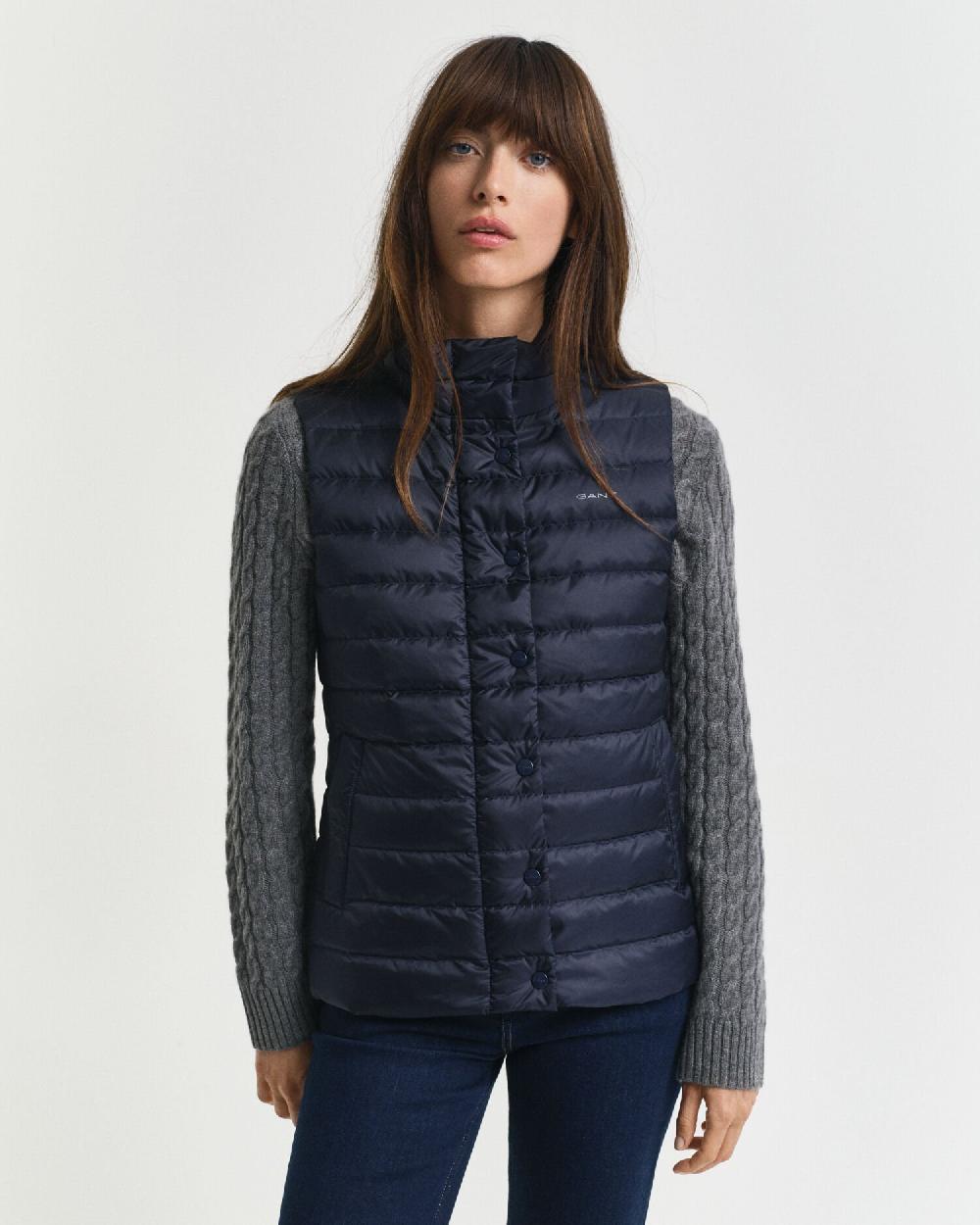 Gant Light Down Vest Evening Blue