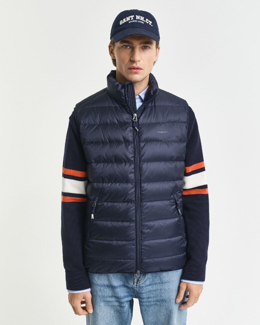 Gant Light Down Vest Evening Blue