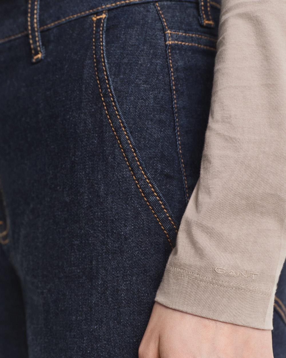 Gant Lightweight Cotton Turtleneck Top Taupe Beige