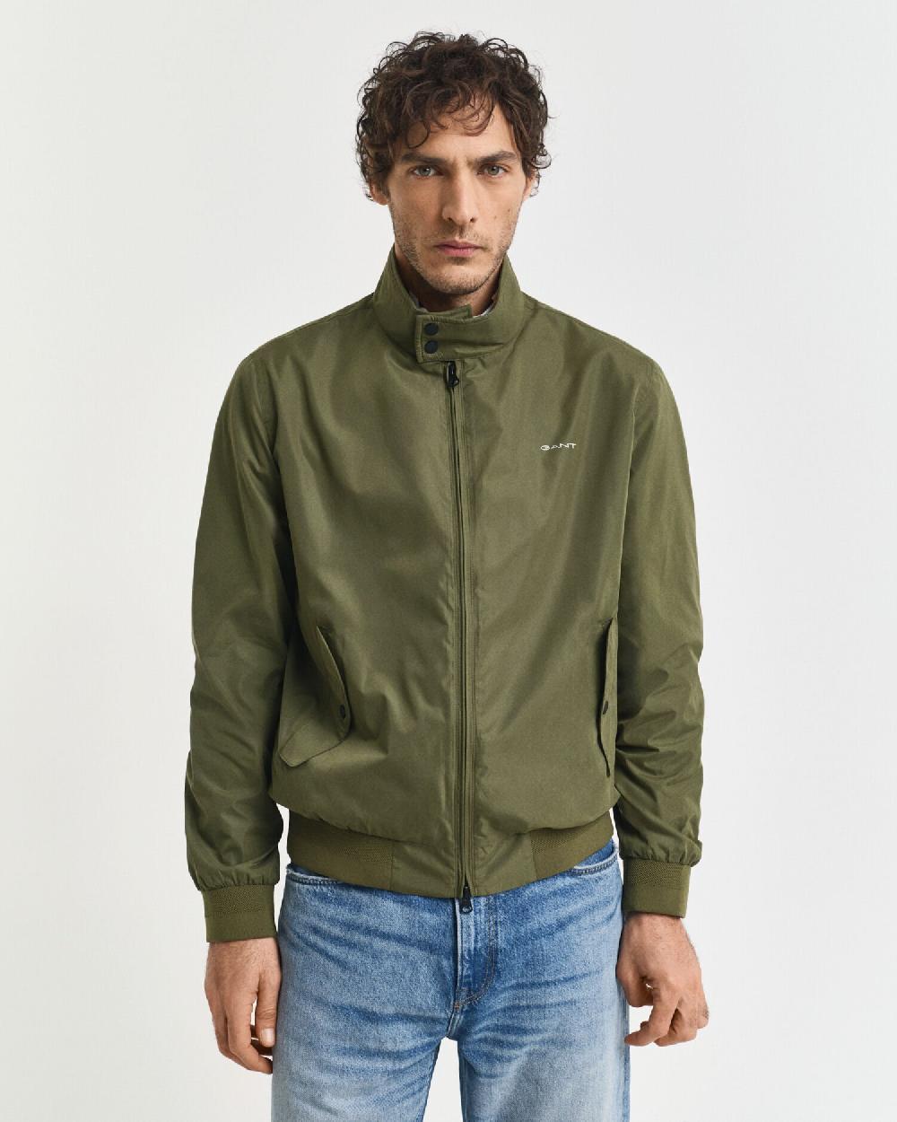Gant Lightweight Harrington Jacket Moss Green