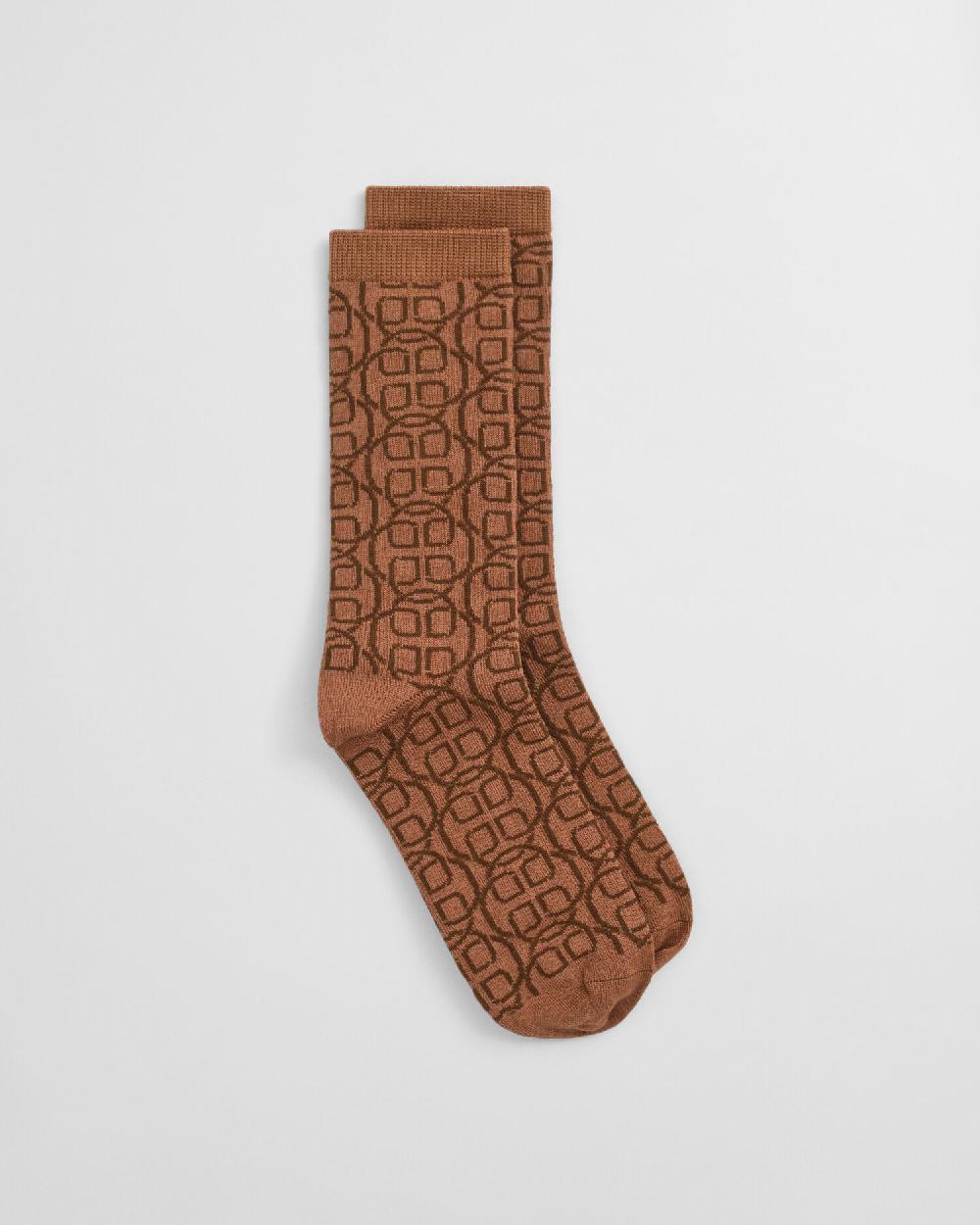 gant Monogram Socks whiskey brown