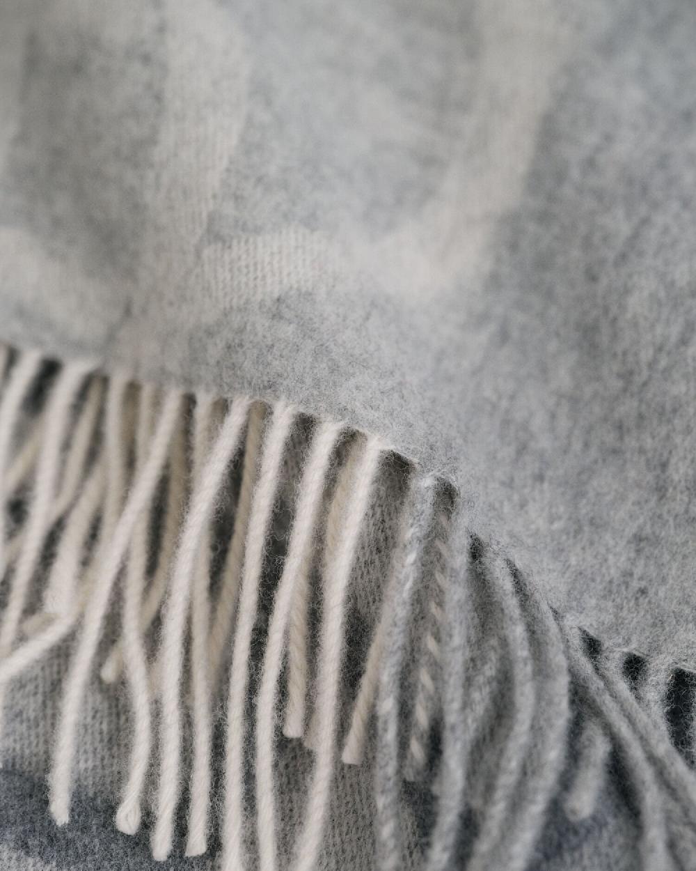 Gant Monogram Wool Scarf Charcoal Melange