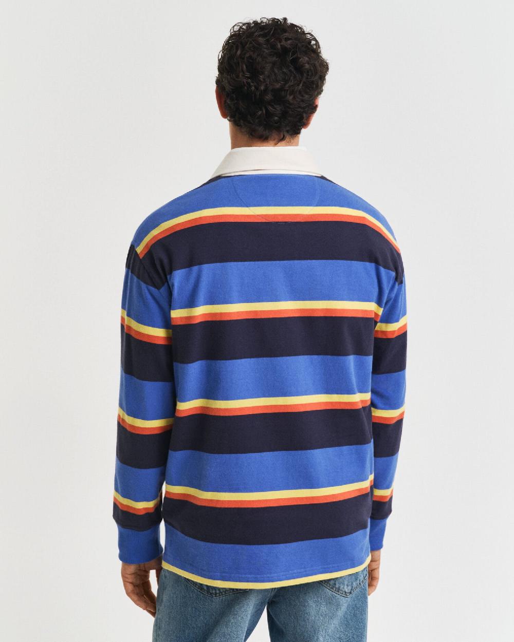 Gant Multi Striped Heavy Rugger Rich Blue