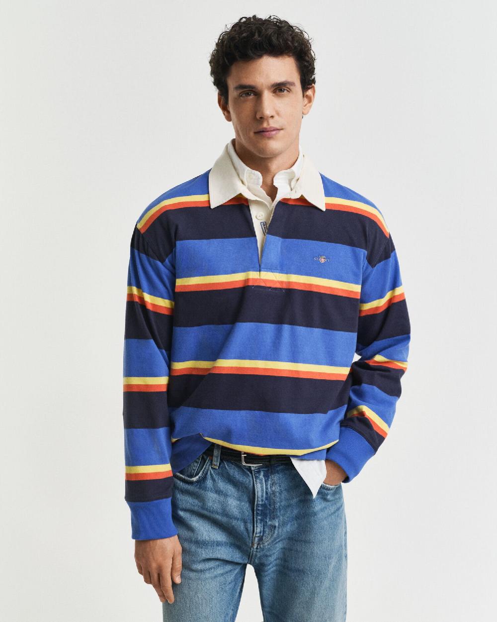gant Multi Striped Heavy Rugger rich blue