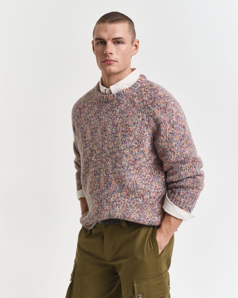 gant Multicolored Crew Neck Sweater multicolor