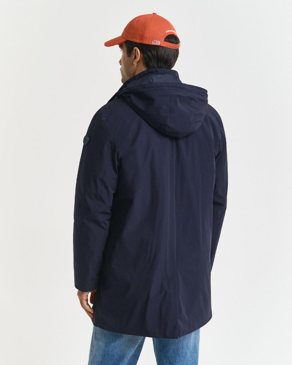 Gant Padded Car Coat Evening Blue