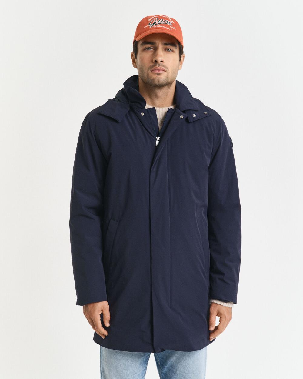Gant Padded Car Coat Evening Blue