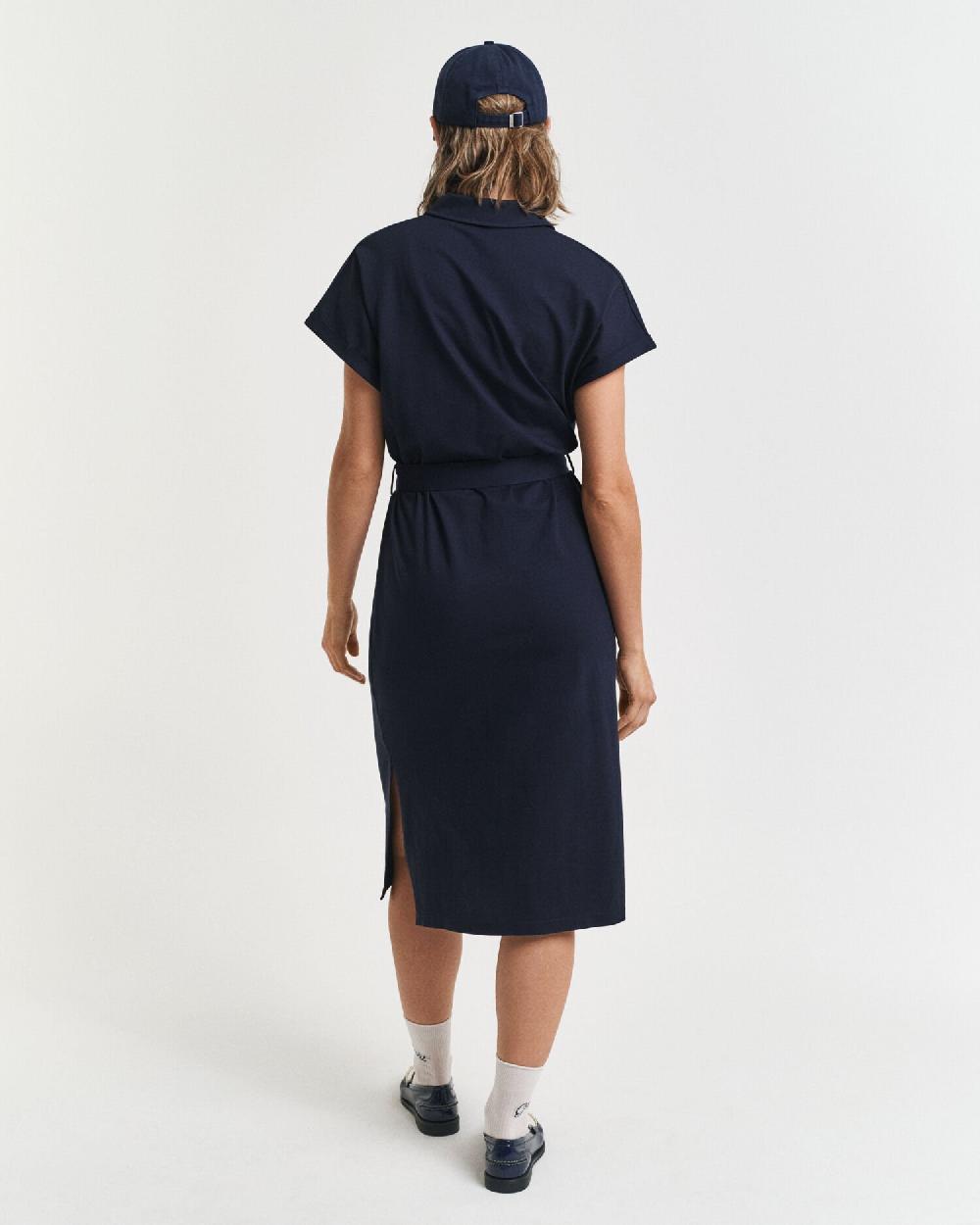 Gant Piqué Polo Dress Evening Blue