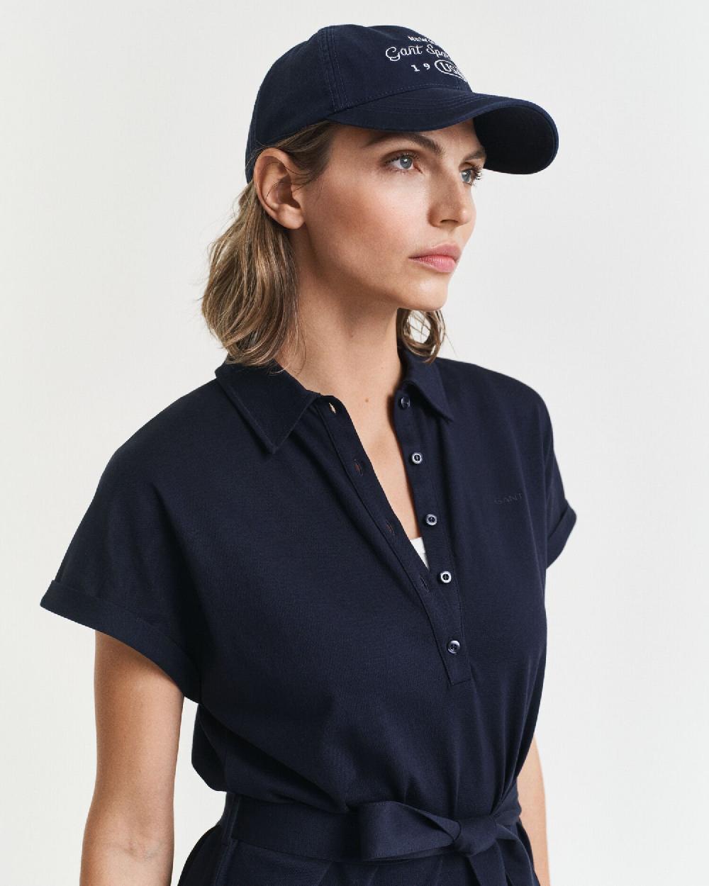 Gant Piqué Polo Dress Evening Blue