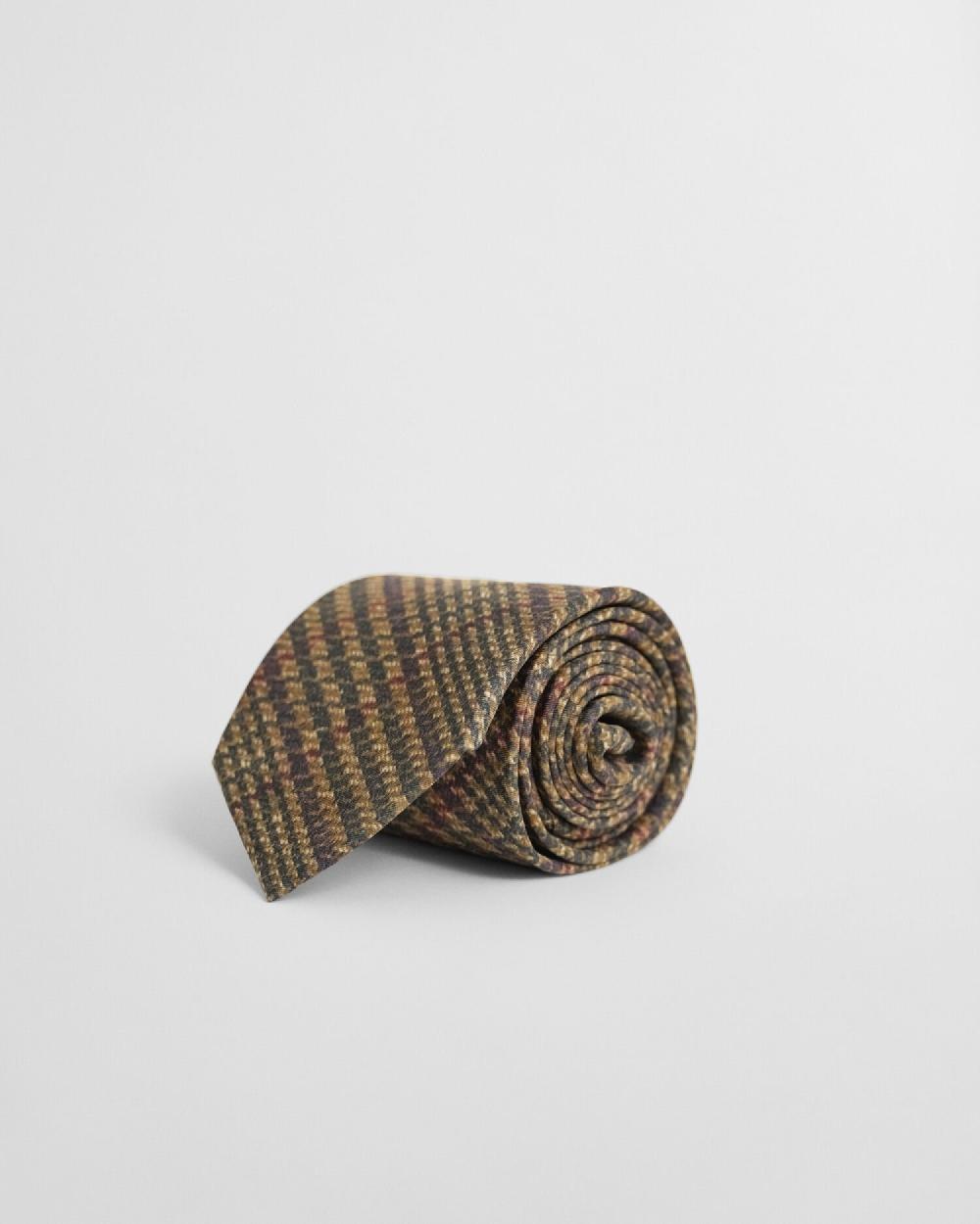 Gant Prince Of Wales Tie Plumped Red